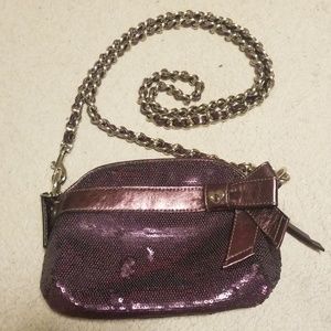 Coach purple sequin shoulder bag